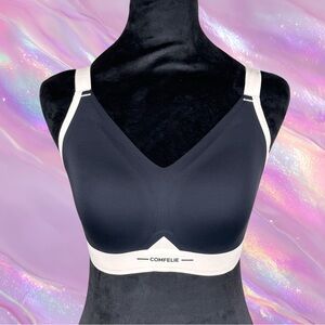 Comfelie Seamless Wireless Comfort Bra Stretch Black Small Plus